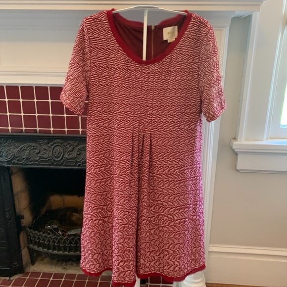 Anthropologie red weaved dress. NWOT. So cute - Picture 2 of 5